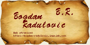 Bogdan Radulović vizit kartica